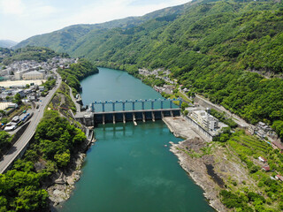 徳島県三好市　池田ダムの風景
