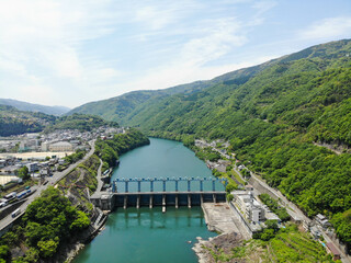 徳島県三好市　池田ダムの風景
