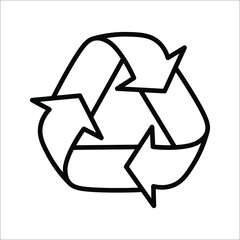 Recycled cycle arrows icon vector illustration on white background. eps 10