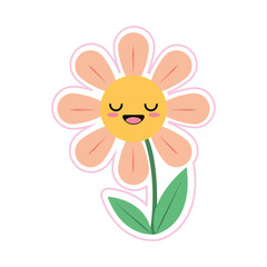 funny flower sticker