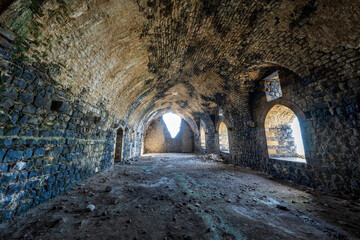 Margat crusader castle near Baniyas, Syria. A crusader fortress and one of the major strongholds of the Knights Hospitaller during crusades.