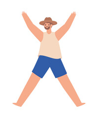 man in summer clothes