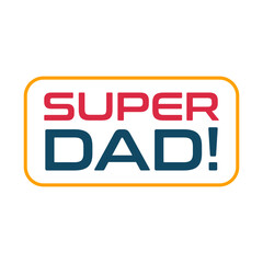 Happy Fathers Day Lettering retro Sticker