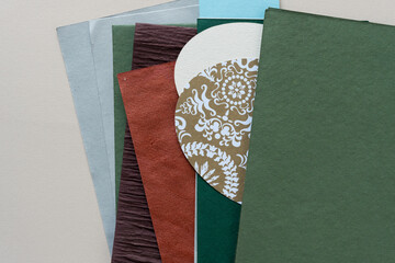 paper background with basic forms