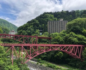 宇奈月の景観　やまびこ橋
