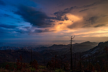 sunset in the mountains