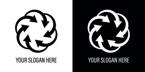 Concept logo geometry. Abstract logo design. Concept vector logo.