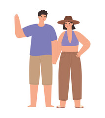 couple in summer clothes
