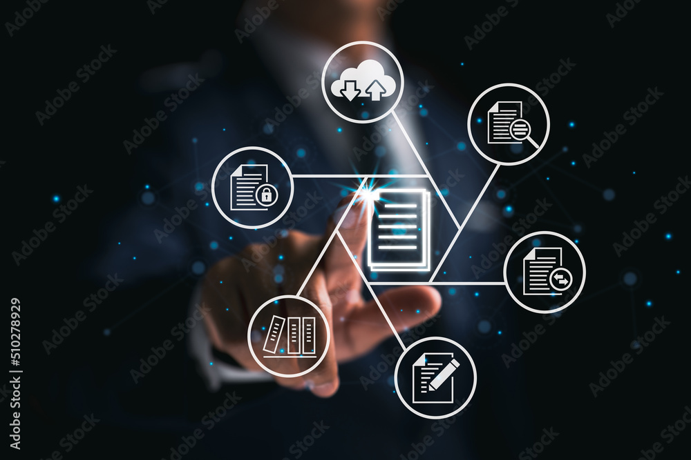 Poster in an organization, a document management system (dms) is used to store, search, and manage the revi