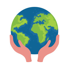 earth day, hands with planet