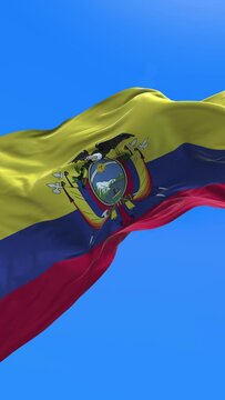 Ecuador flag - 3D realistic waving flag background