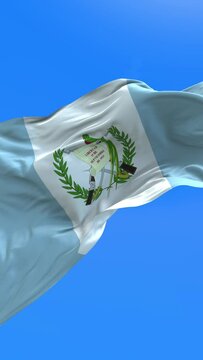 Guatemala flag - 3D realistic waving flag background