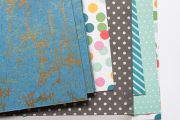 variety of paper with patterns