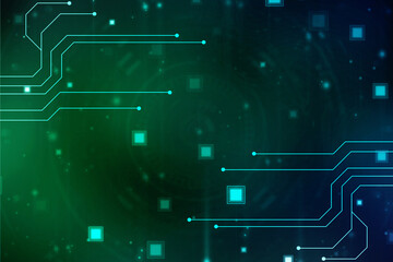 2d illustration Abstract futuristic electronic circuit technology background
