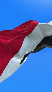 Principality of Sealand flag - 3D realistic waving flag background