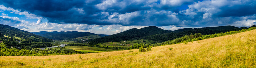 Carpathian rural landscape, Skole Beskids National Nature Park, Ukraine