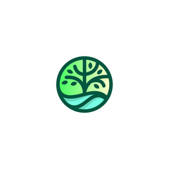 Oak Logo Simple Design, Tree Growth, Nature Design