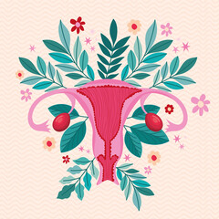 pink uterus card