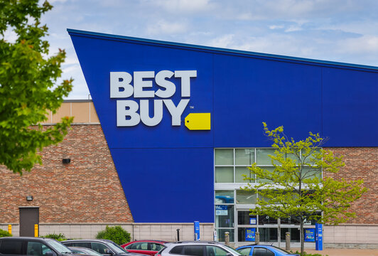 Best Buy storefront at Dartmouth. Best Buy is an American multinational consumer electronics retailer headquartered in Richfield, Minnesota. HALIFAX, NOVA SCOTIA, CANADA - JUNE 2022