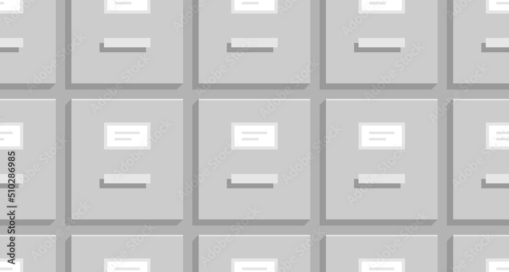 Fototapete seamless pattern with filing cabinets. office document file organisation. flat style