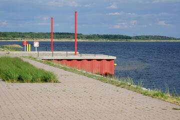 Details am neuen Hafen in der Lausitz, ehemaliger Tagebau wurde zum See