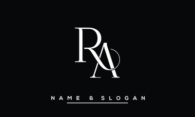 RA,  AR,  R,  A   Abstract  Letters  Logo  Monogram - obrazy, fototapety, plakaty