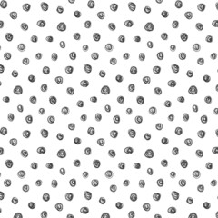 Polka dot pattern vector illustration in hand drawn style. - 510287935