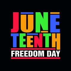 Juneteenth Freedom Day since 1865 logo template design in vector. Illustration of Juneteenth design using the Black concept of African American, June 19, Juneteenth, Free Ish, Black lives matter. - obrazy, fototapety, plakaty