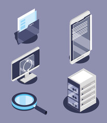 digital solutions technology icons