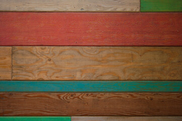 Colorful wood plank background texture