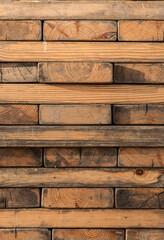 Brown Wood Tiles Exterior Cabin Wall Background