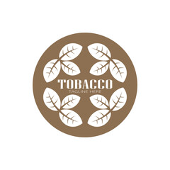 tobacco leaf logo,tobacco field and tobacco cigarette logo template design vector