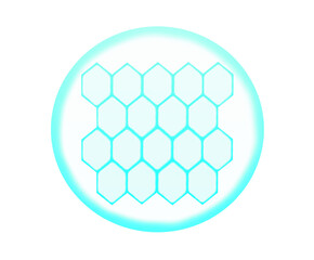 Fototapeta premium Round blue barrier effect