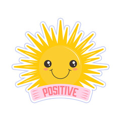 positive text sticker