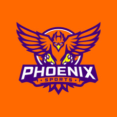 Phoenix sport mascot logo design