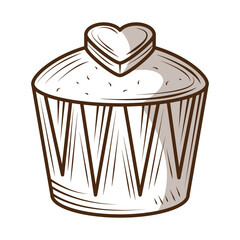 cupcake of chocolate