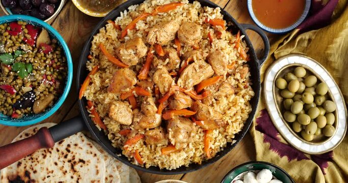 Middle Eastern cuisine or West Asian cuisine. Muslim holiday Eid al-Adha, Feast of the Sacrifice celebration