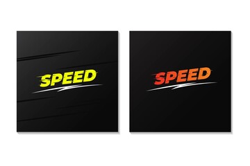 Speed logo vector on black backgroun