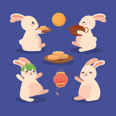 chinese moon festival icons