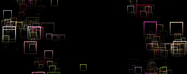 Fantastic abstract panorama background design illustration with square objects