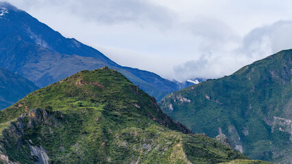 Peak of andes mountain in Apurimac Peru