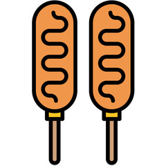 Sausage icon,  Fourth of July related vector