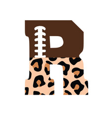 Football Font SVG png, half leopard football font letters alphabet and numbers svg png, Stitched Letters and Numbers, Gridiron Alphabet SVG
