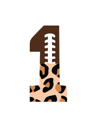 Football Font SVG png, half leopard football font letters alphabet and numbers svg png, Stitched Letters and Numbers, Gridiron Alphabet SVG
