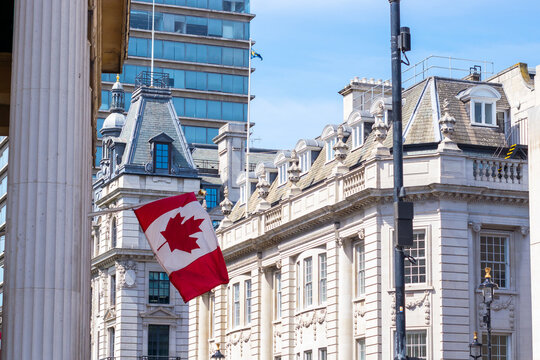canadian flag in central london