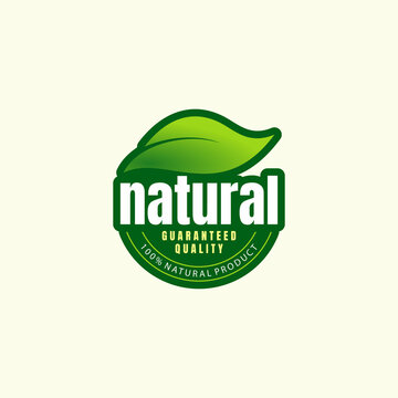 100 percent natural organic product Green Healthy Organic Natural Eco Bio Food Products Label Stamp.