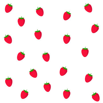 strawberry icon jpeg image isolated on white background. Garden strawberry fruit or strawberries flat color illustration icon for food apps and websites
