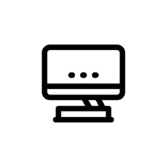 pc desktop vector icon. computer component icon outline style. perfect use for logo, presentation, website, and more. simple modern icon design line style