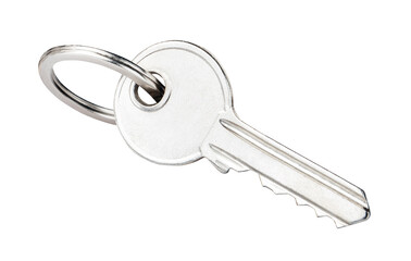 Single key, isolated on white background