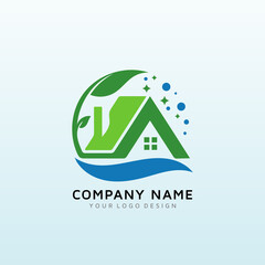 Clean Homes vector logo design